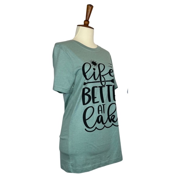 Mint Green ‘Life is Better at the Lake’ Graphic Tee - Picture 11 of 14